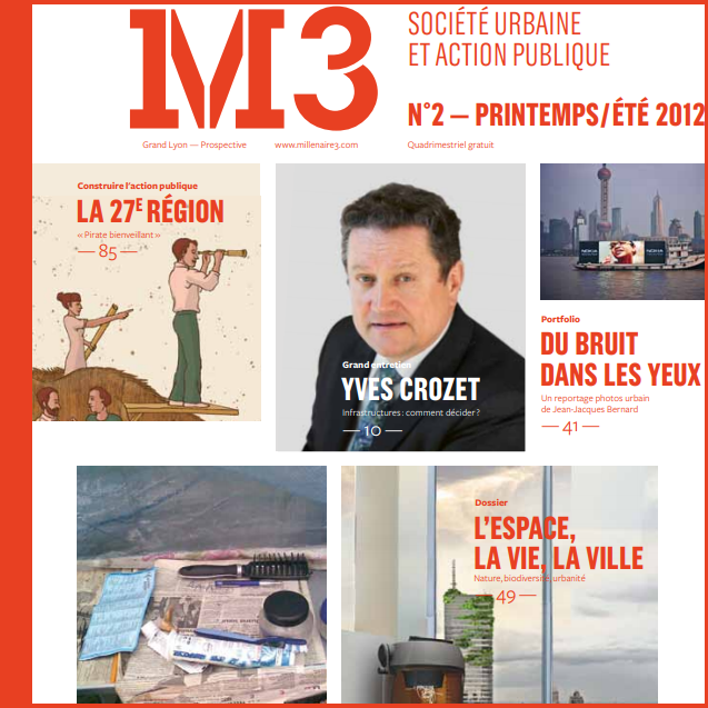 Extrait de la couverture de la revue "M3 Société urbaine et action publique - N°2"